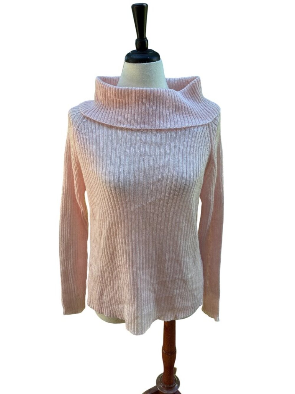 Kathy Ireland Size XL Pink Sweater Knit Top W/ Ribbed Texture New Old Stock